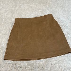 Pink Lily Brown Mini Skirt